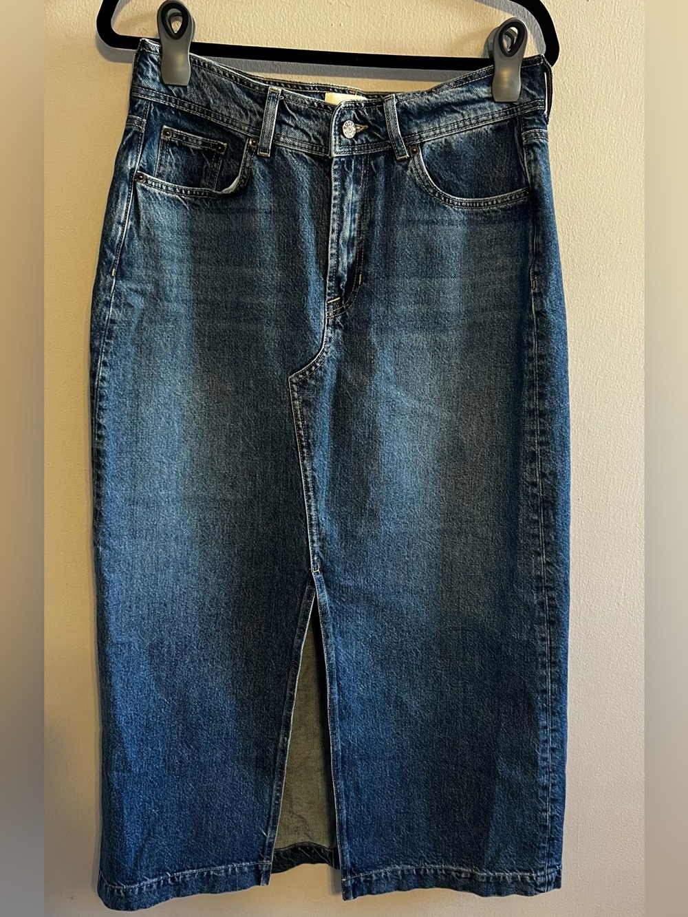Boden Denim Split Front Midi Maxi Skirt Medium Wash | Women’s 8